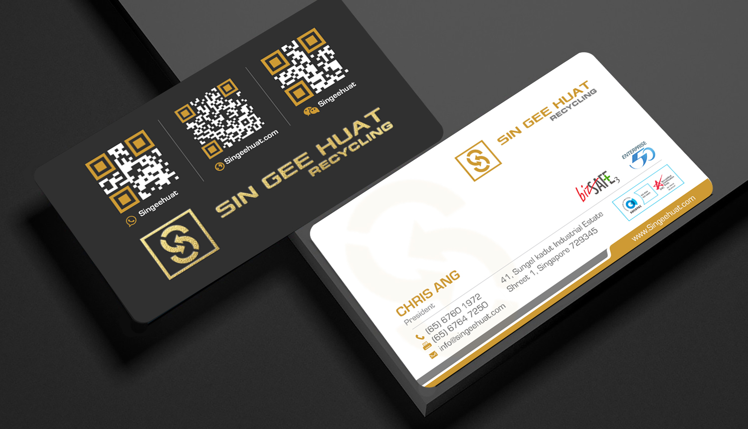 Business Card Design by chandrayaan.creative for Sin Gee Huat Recycling | Design #34372725