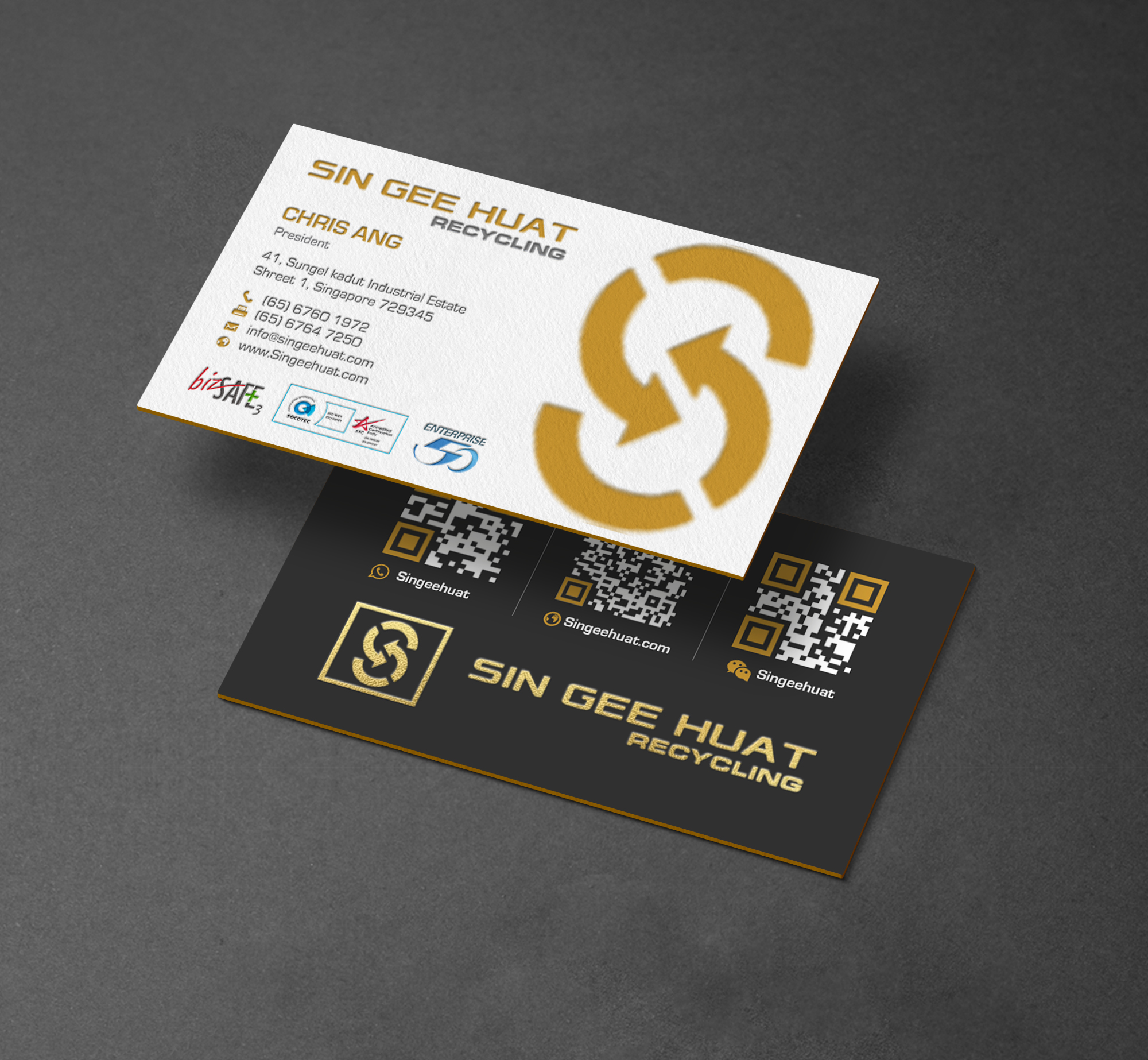 Business Card Design by chandrayaan.creative for Sin Gee Huat Recycling | Design #34372763