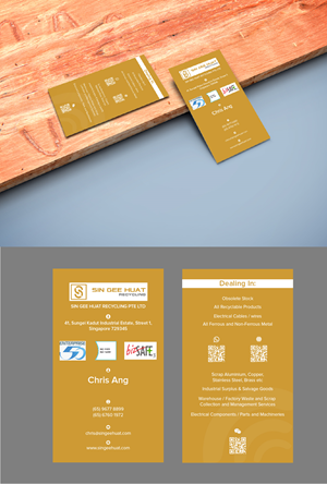 Business Card Design by fly  design for Sin Gee Huat Recycling | Design: #34367910