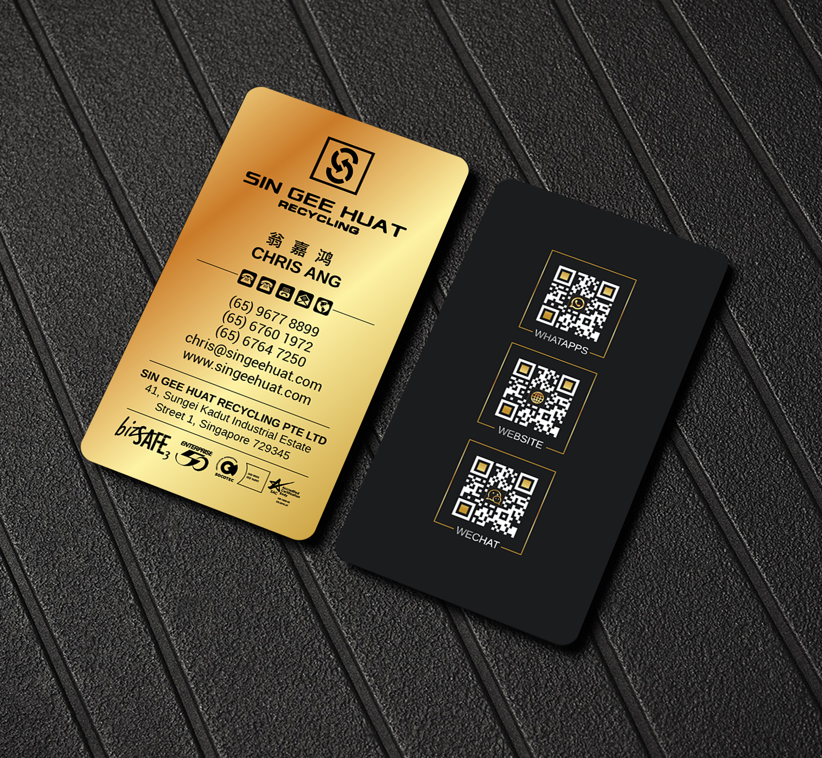 Business Card Design by Imagine design000 for Sin Gee Huat Recycling | Design #34352110