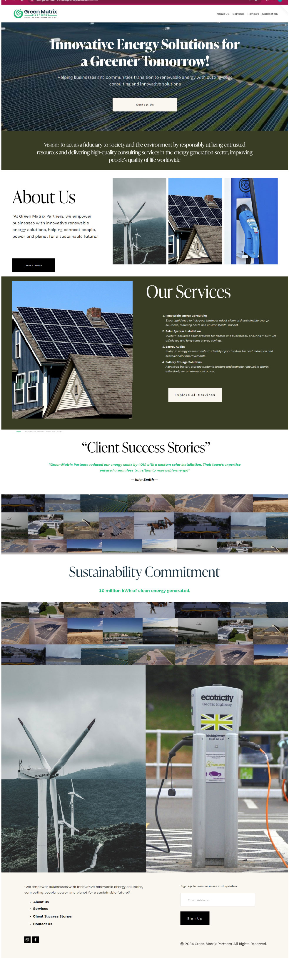 Squarespace Design by Ali Hamza45 for Green Matrix Partners Llc | Design #34385801