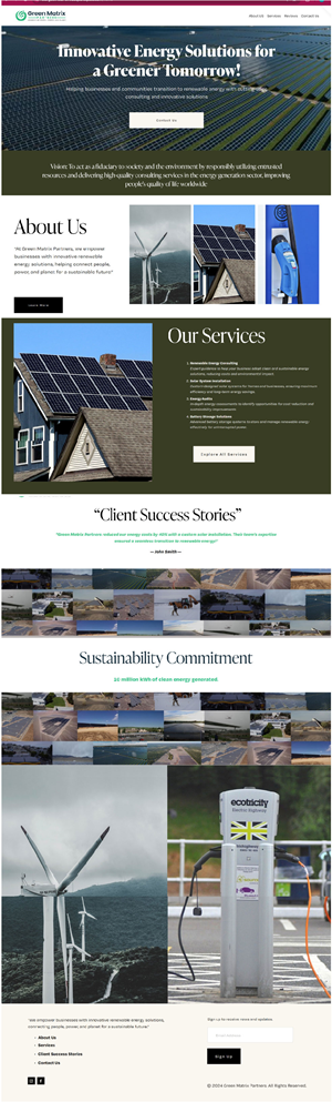 Squarespace Design by Ali Hamza45 for Green Matrix Partners Llc | Design: #34385801