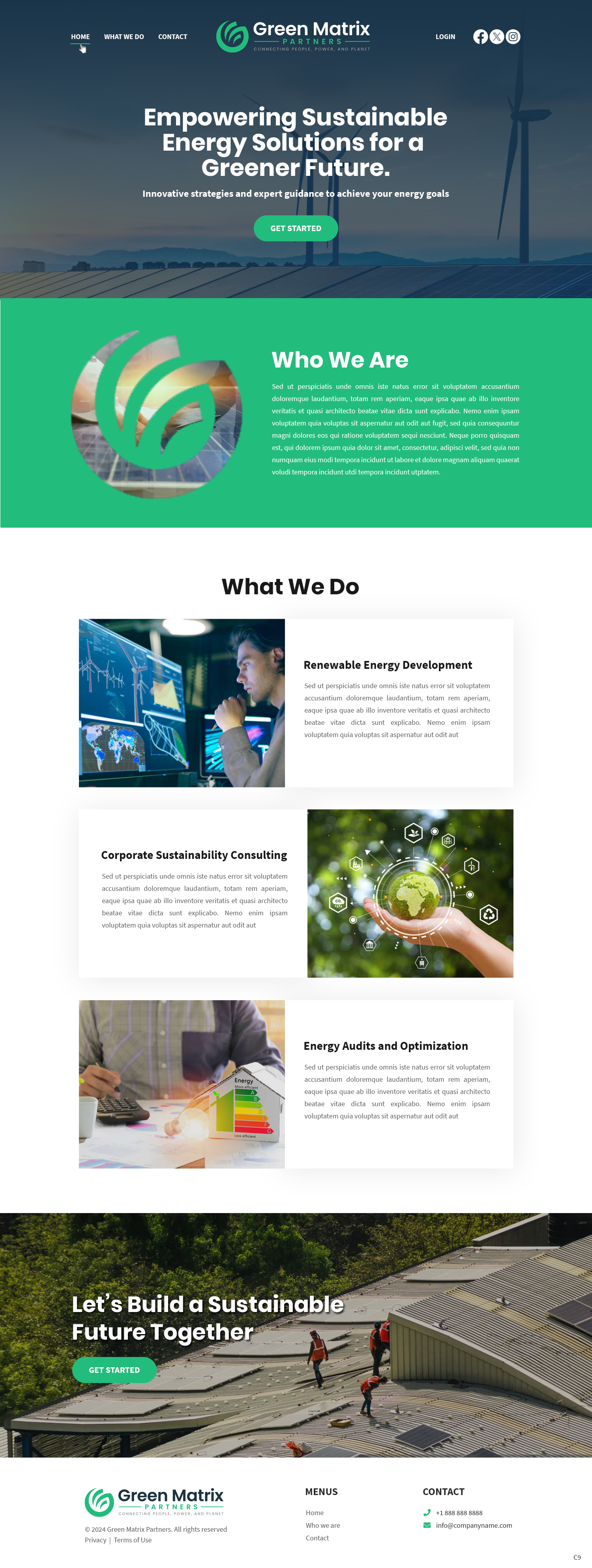 Squarespace Design by pb for Green Matrix Partners Llc | Design #34361428