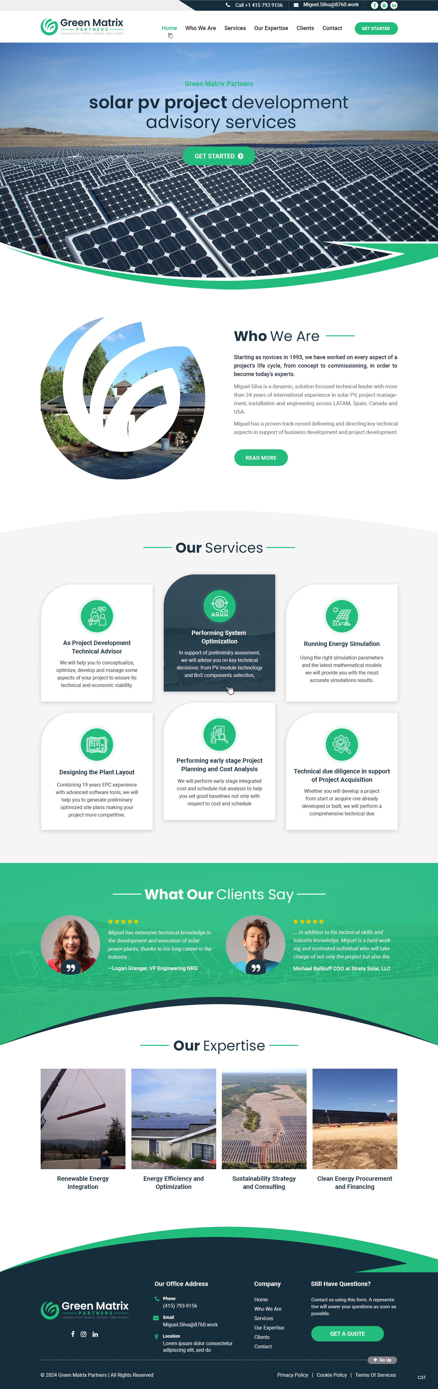 Squarespace Design by pb for Green Matrix Partners Llc | Design #34361429