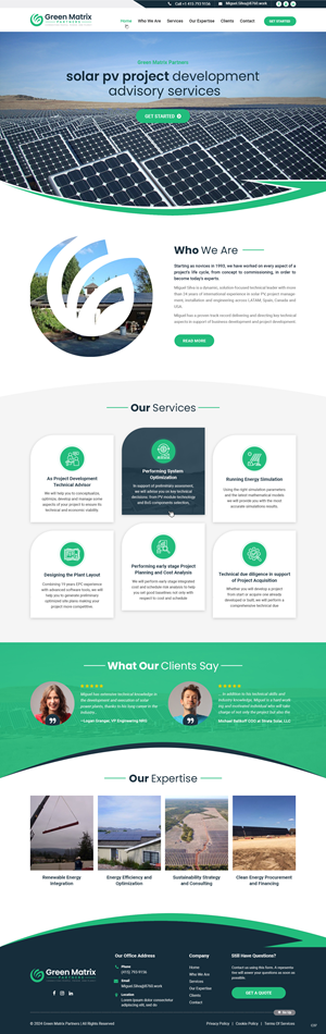 Squarespace Design by pb for Green Matrix Partners Llc | Design: #34361429
