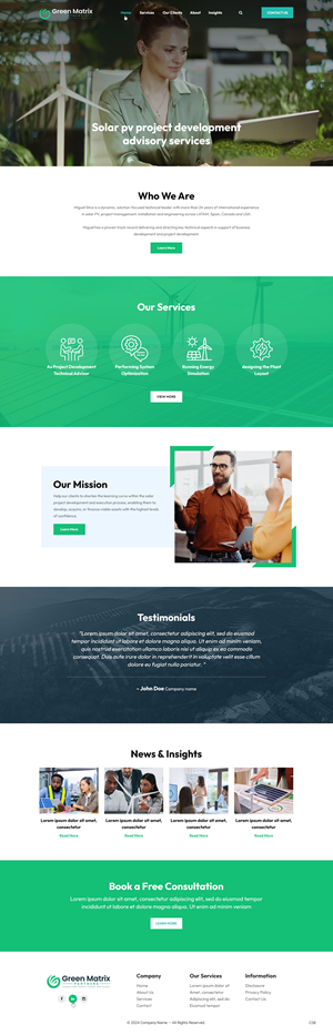Squarespace Design by pb for Green Matrix Partners Llc | Design: #34361431