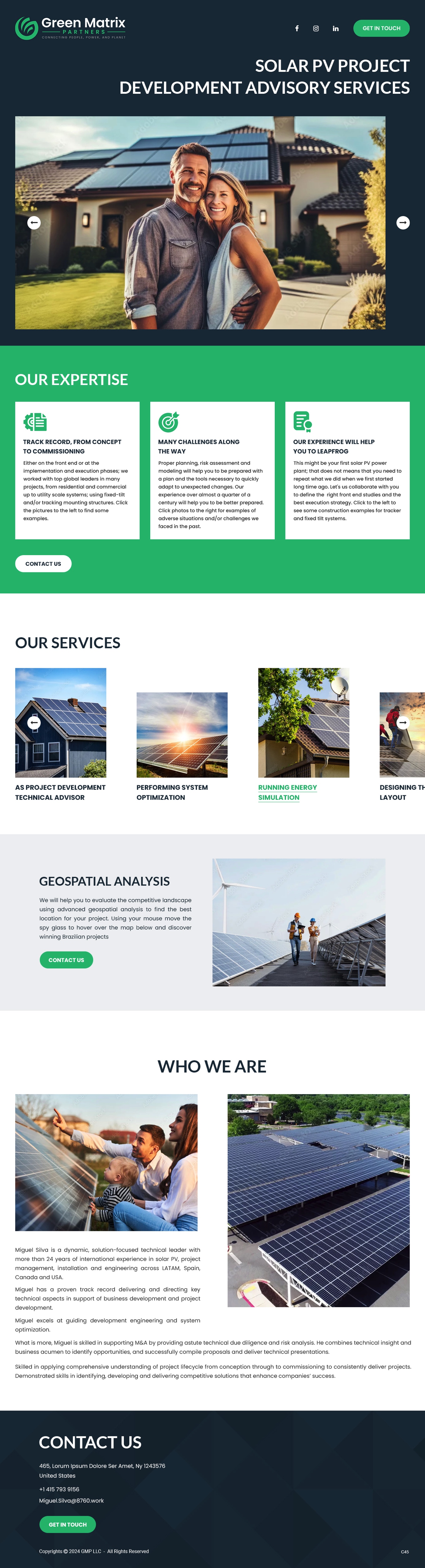 Squarespace-Design von pb für Green Matrix Partners Llc | Design #34361432