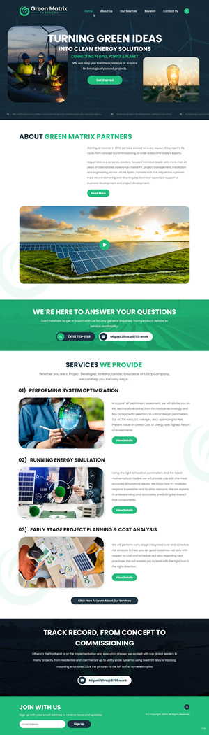 Squarespace Design by pb for Green Matrix Partners Llc | Design: #34361434