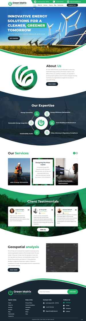 Squarespace Design by pb for Green Matrix Partners Llc | Design: #34361436