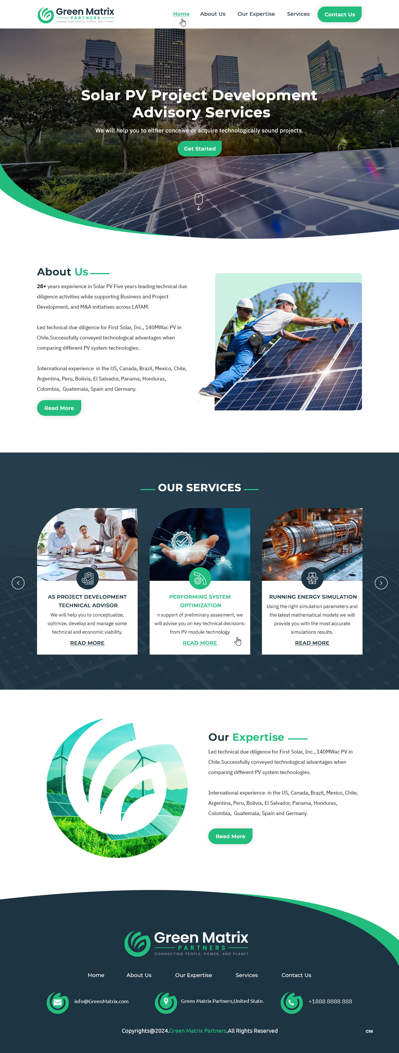 Squarespace Design by pb for Green Matrix Partners Llc | Design #34361437