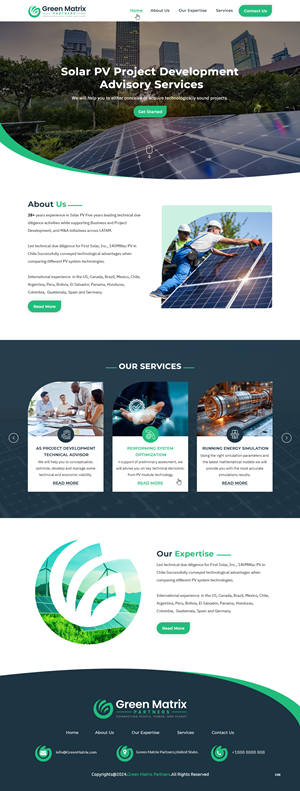 Squarespace Design by pb for Green Matrix Partners Llc | Design: #34361437