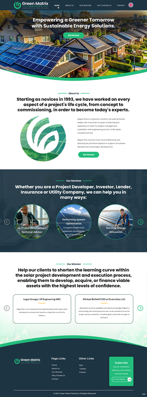 Squarespace Design by pb for Green Matrix Partners Llc | Design: #34361439