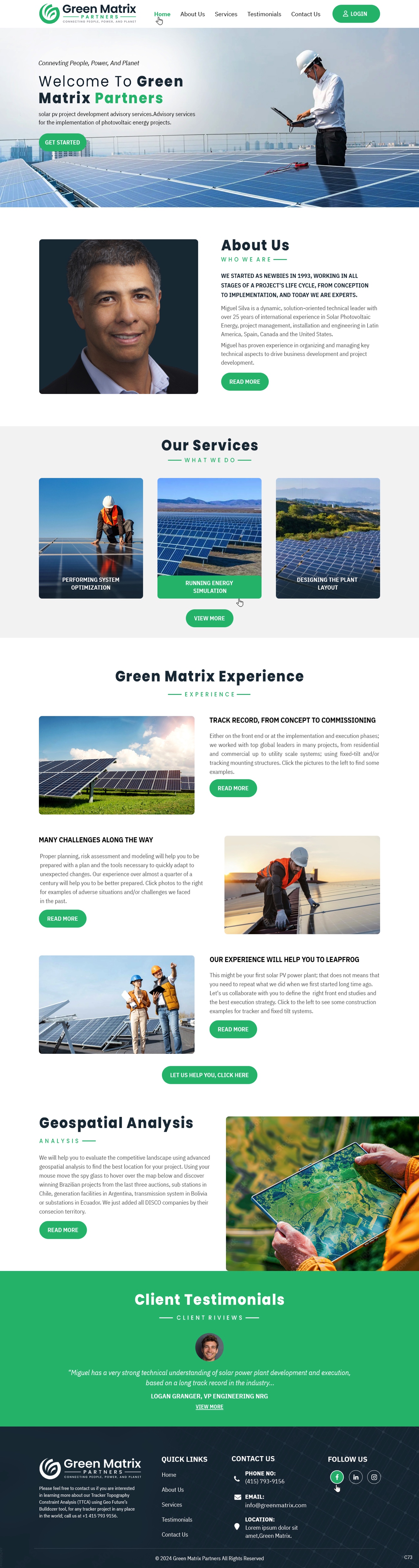 Squarespace Design by pb for Green Matrix Partners Llc | Design #34361446