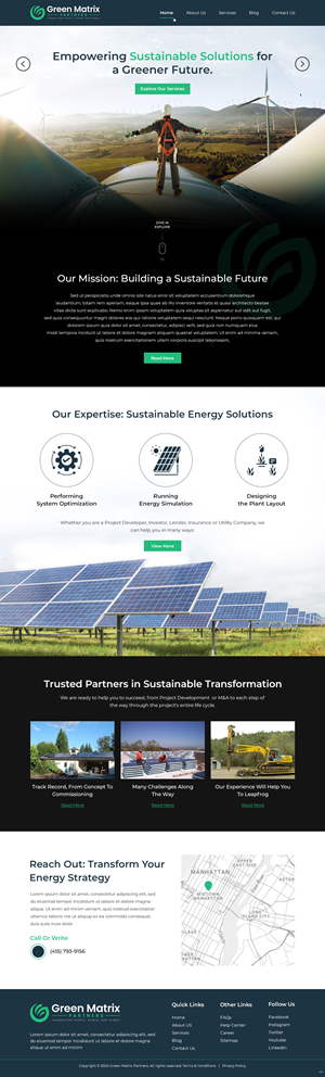 Squarespace Design by pb for Green Matrix Partners Llc | Design: #34361448