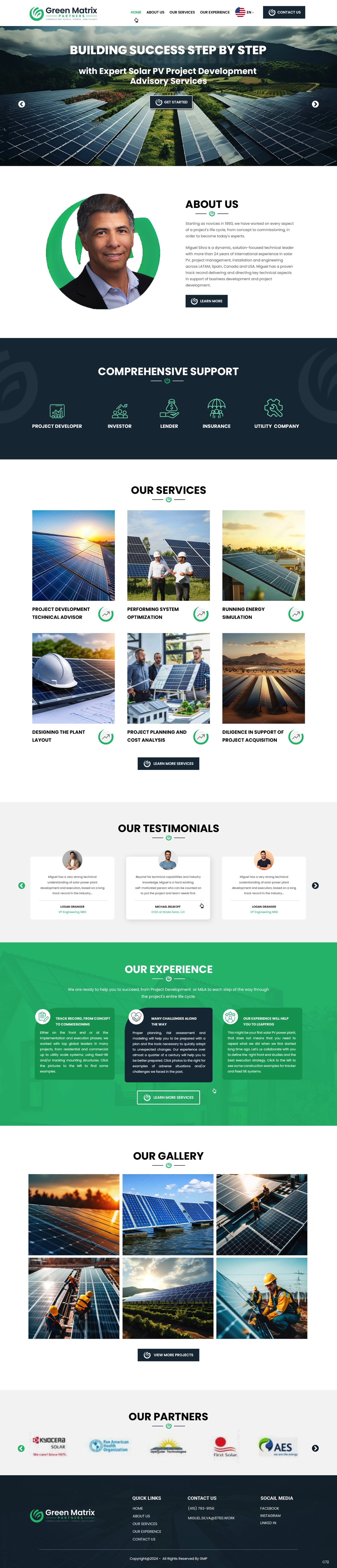 Squarespace Design by pb for Green Matrix Partners Llc | Design #34361449