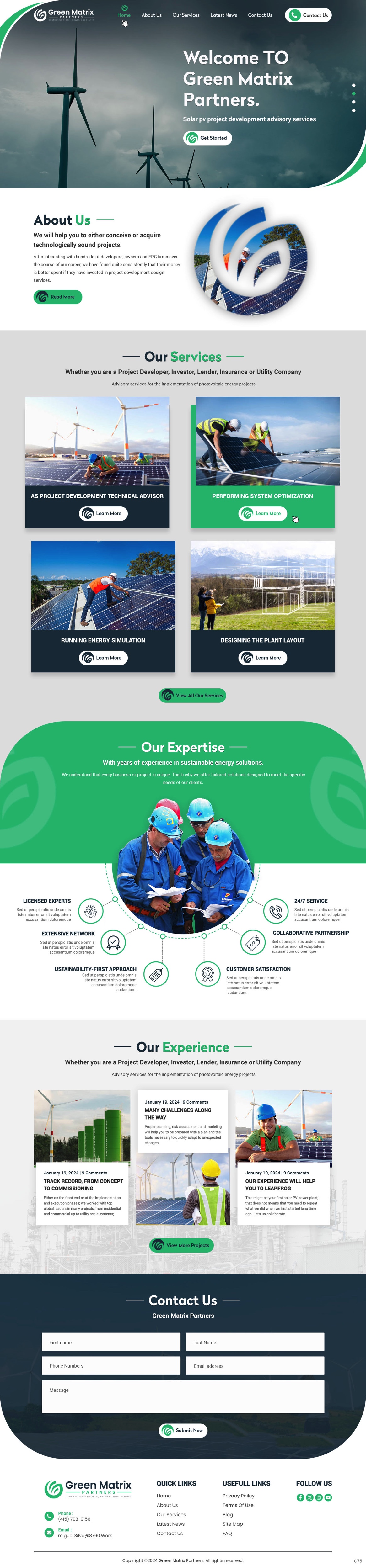 Squarespace-Design von pb für Green Matrix Partners Llc | Design #34361450