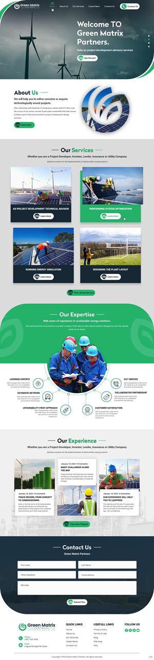Squarespace Design by pb for Green Matrix Partners Llc | Design: #34361450