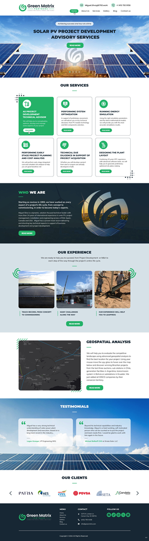Squarespace Design by pb for Green Matrix Partners Llc | Design: #34361453
