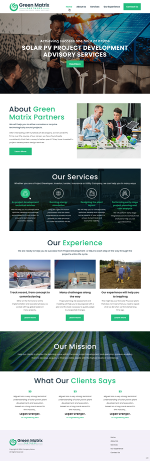 Squarespace Design by pb for Green Matrix Partners Llc | Design: #34361454