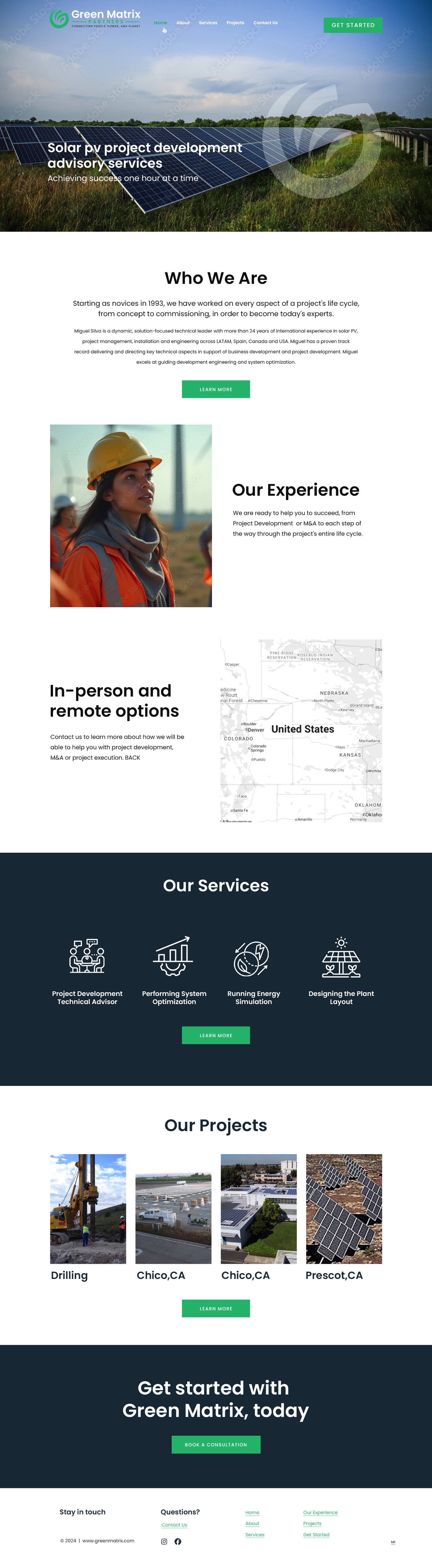 Squarespace-Design von pb für Green Matrix Partners Llc | Design #34361455