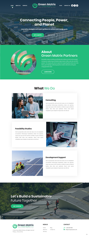 Squarespace Design by pb for Green Matrix Partners Llc | Design: #34369231