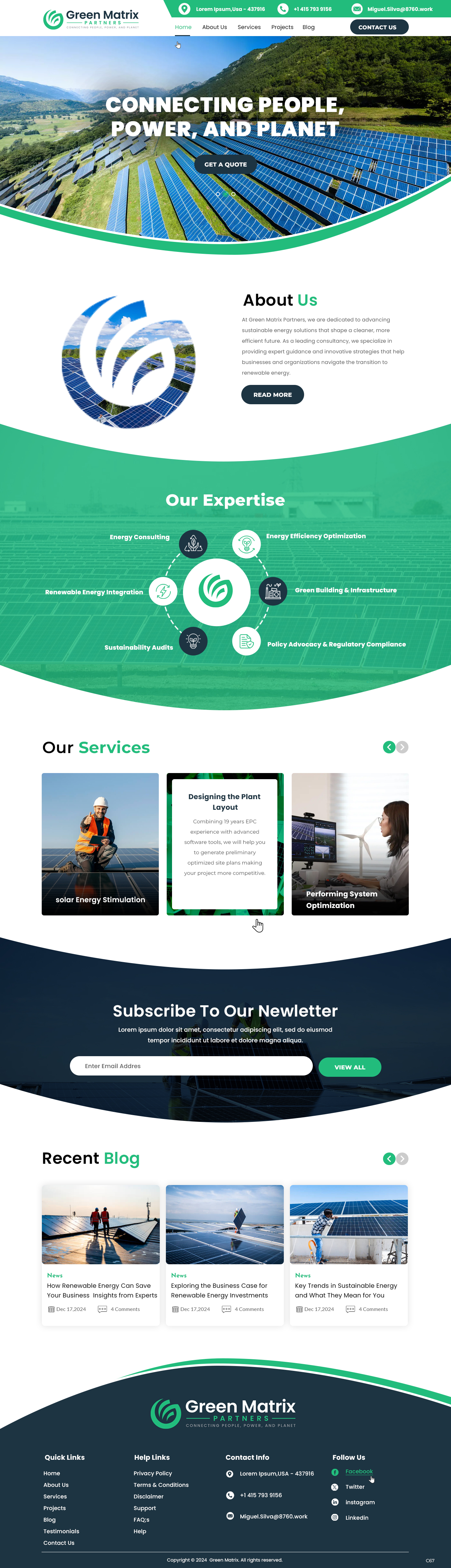 Squarespace-Design von pb für Green Matrix Partners Llc | Design #34369232