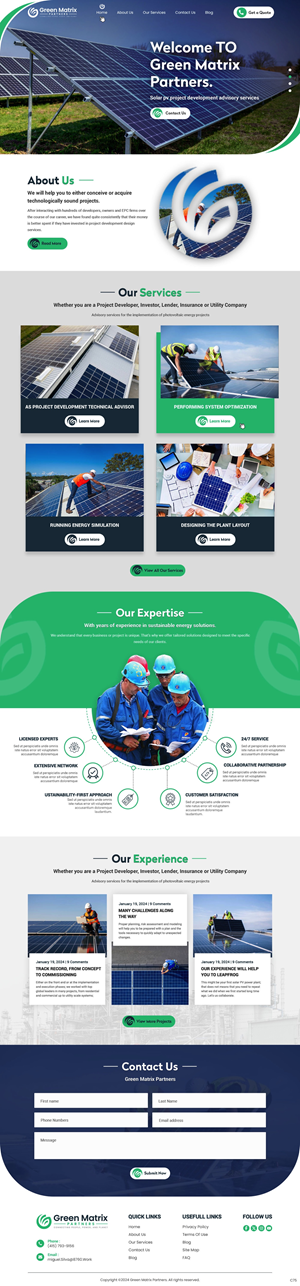Squarespace Design by pb for Green Matrix Partners Llc | Design: #34369233