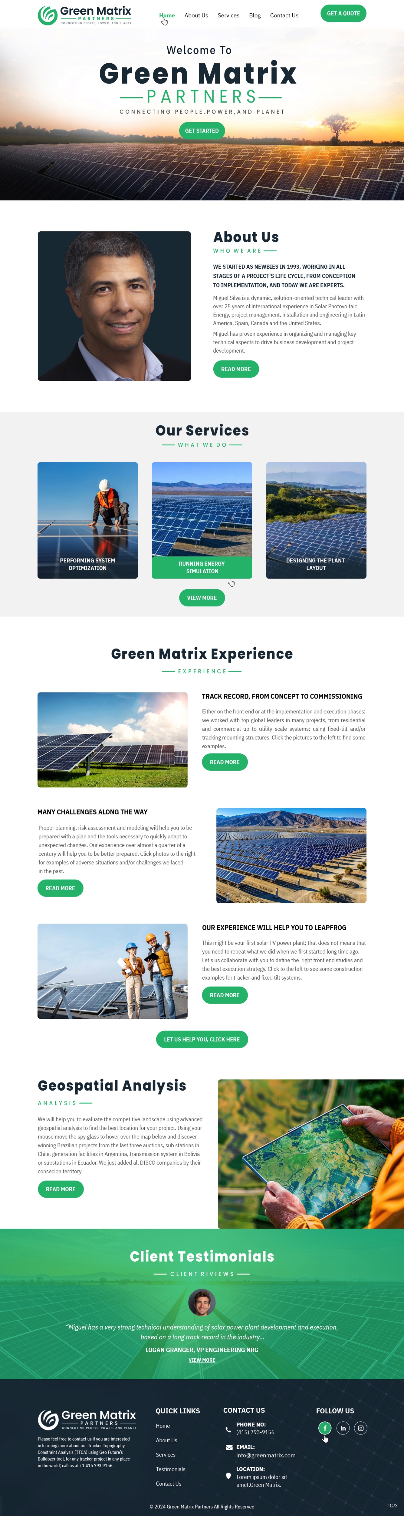 Squarespace-Design von pb für Green Matrix Partners Llc | Design #34369234