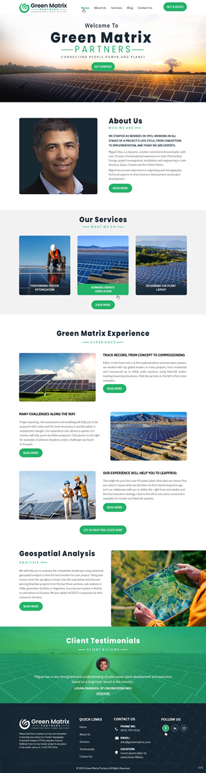 Squarespace Design by pb for Green Matrix Partners Llc | Design: #34369234