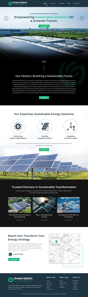 Squarespace Design by pb for Green Matrix Partners Llc | Design: #34369235