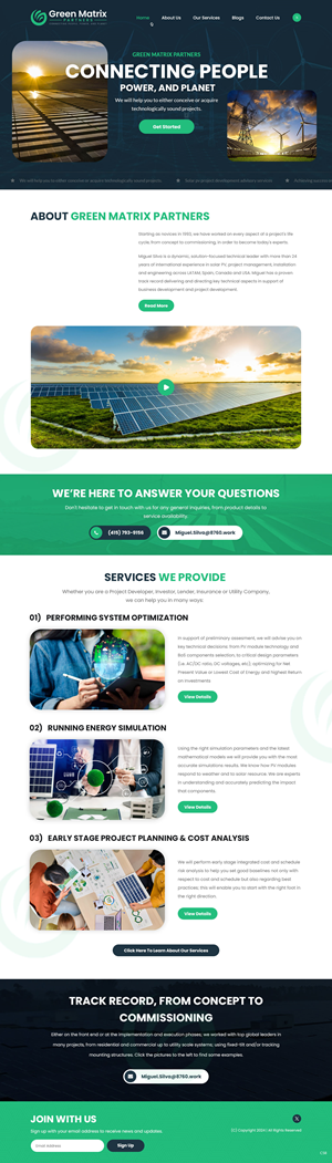 Squarespace Design by pb for Green Matrix Partners Llc | Design: #34369244