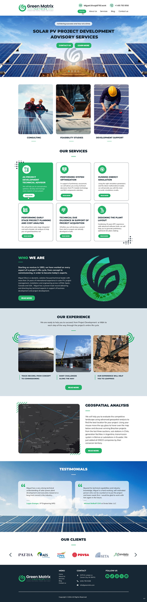 Squarespace Design by pb for Green Matrix Partners Llc | Design: #34369246
