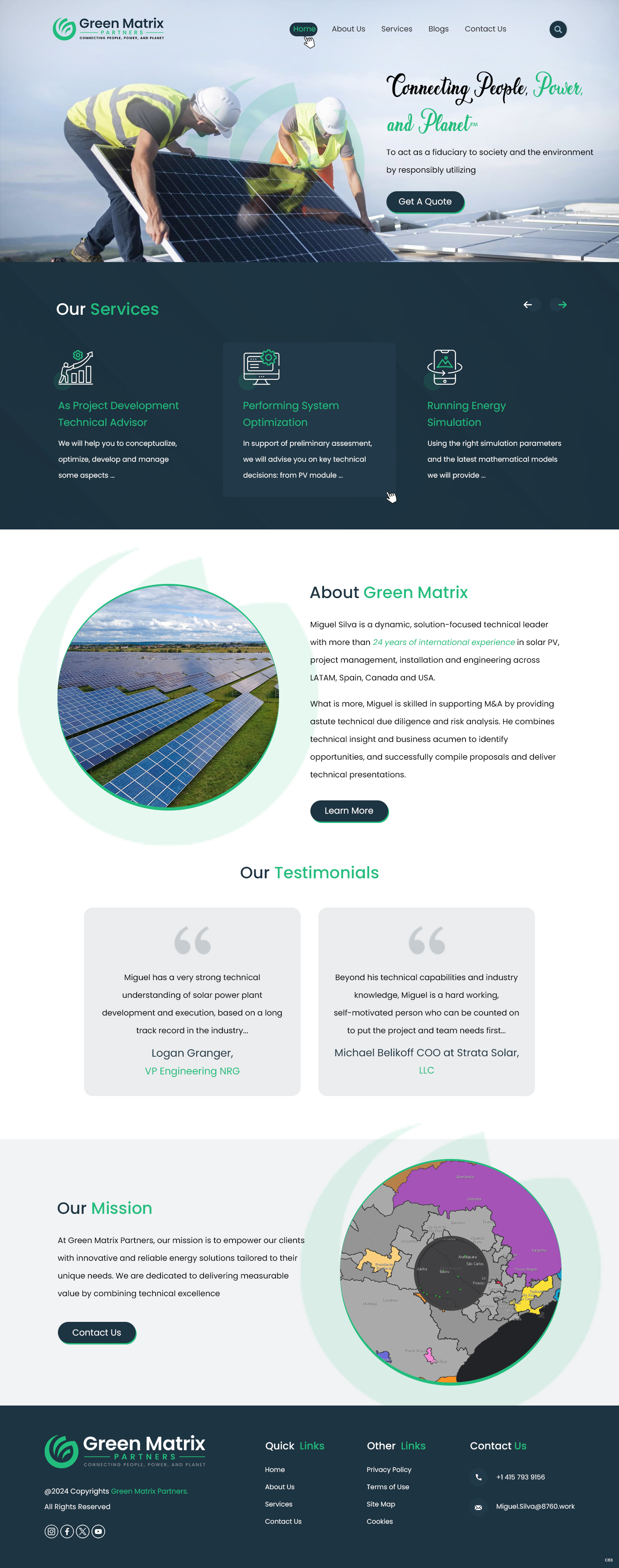 Squarespace-Design von pb für Green Matrix Partners Llc | Design #34369247