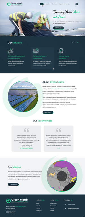 Squarespace Design by pb for Green Matrix Partners Llc | Design: #34369247
