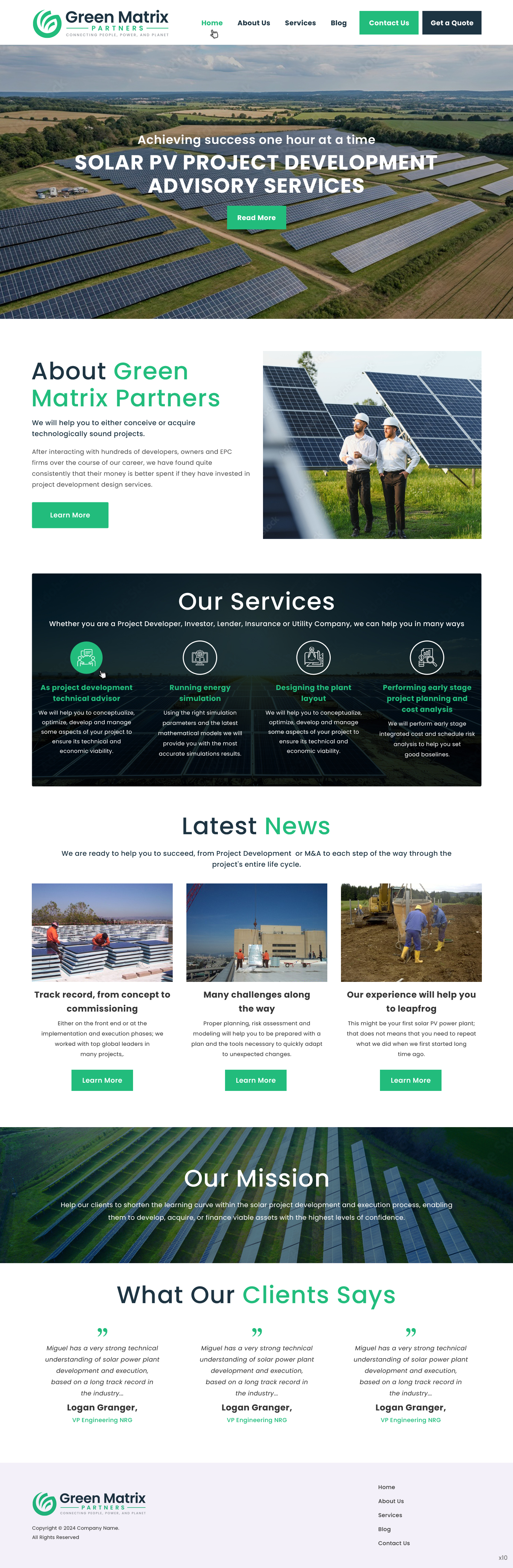 Design Squarespace par pb pour Green Matrix Partners Llc | Design #34369248