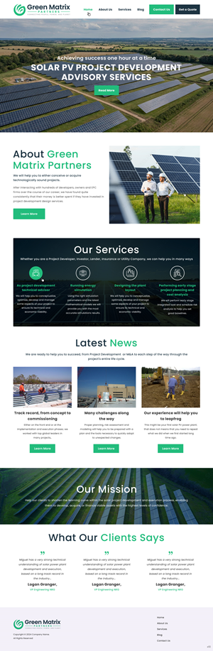 Squarespace Design by pb for Green Matrix Partners Llc | Design: #34369248