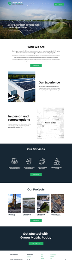 Squarespace Design by pb for Green Matrix Partners Llc | Design: #34377017