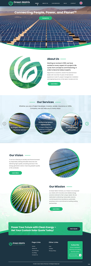 Squarespace Design by pb for Green Matrix Partners Llc | Design: #34377018