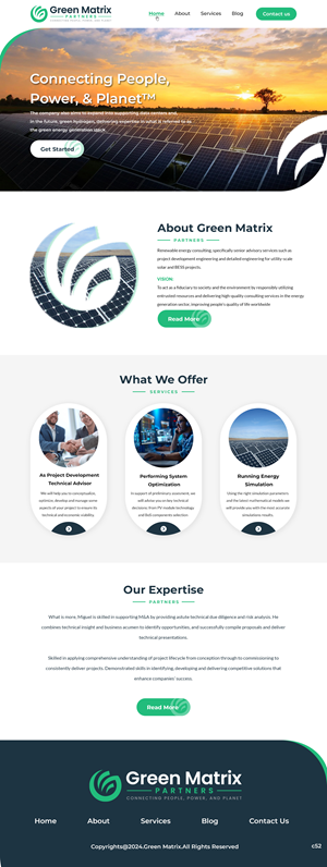 Squarespace Design by pb for Green Matrix Partners Llc | Design: #34385382