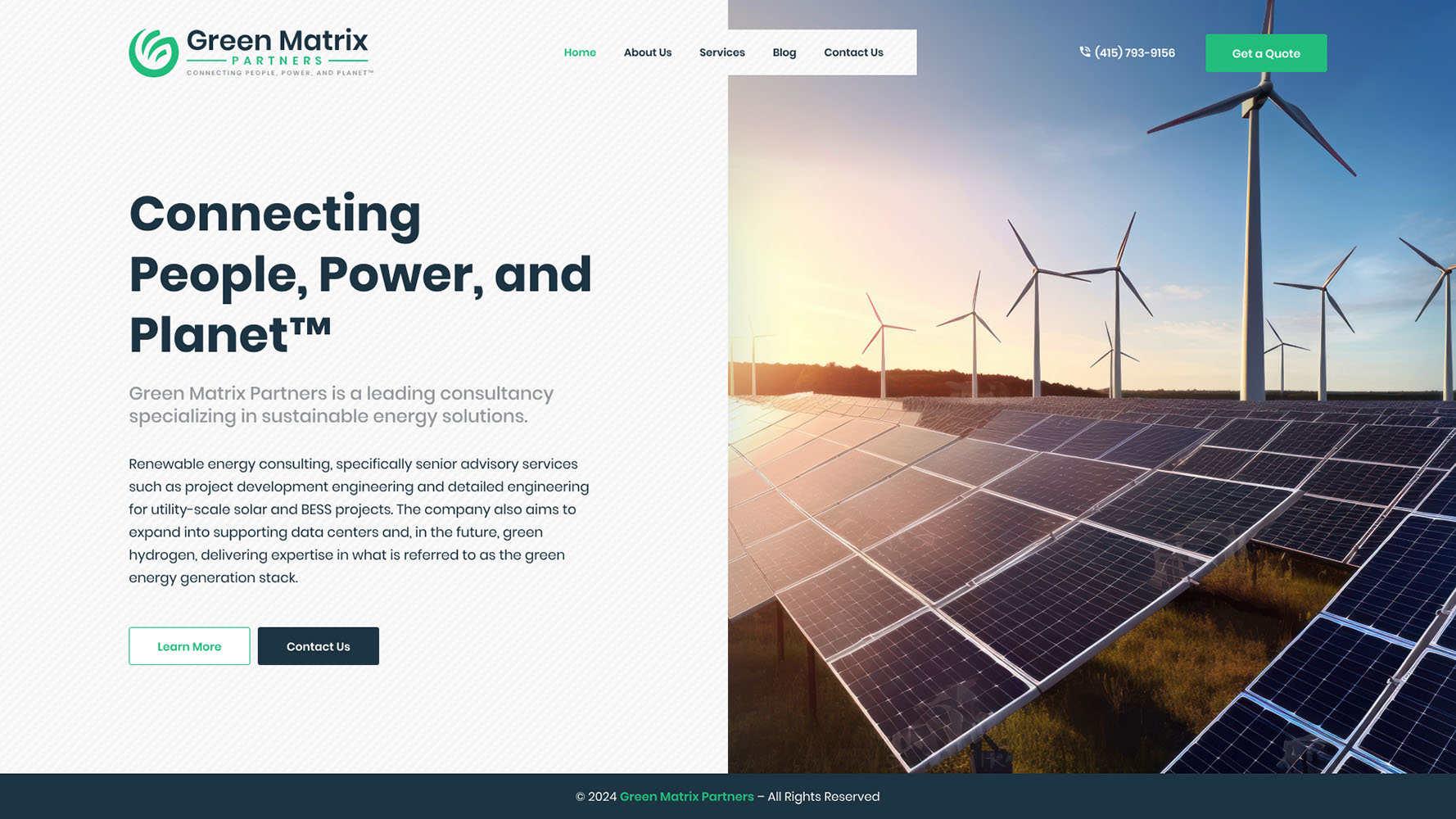 Squarespace-Design von Ved Web Services für Green Matrix Partners Llc | Design #34375950