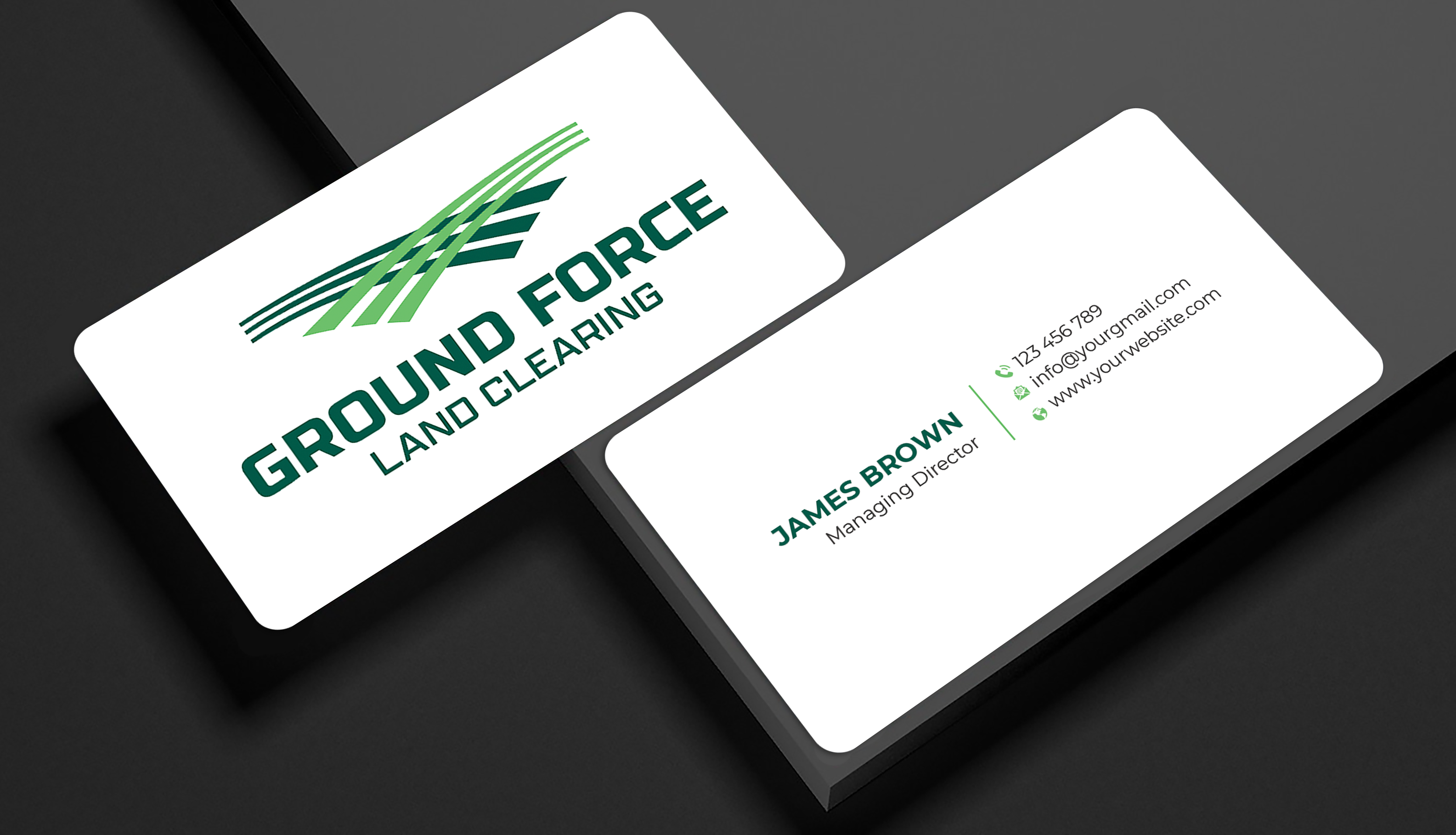 Business Card Design by Expert Bappy for Ground Force Land Clearing | Design #34353967