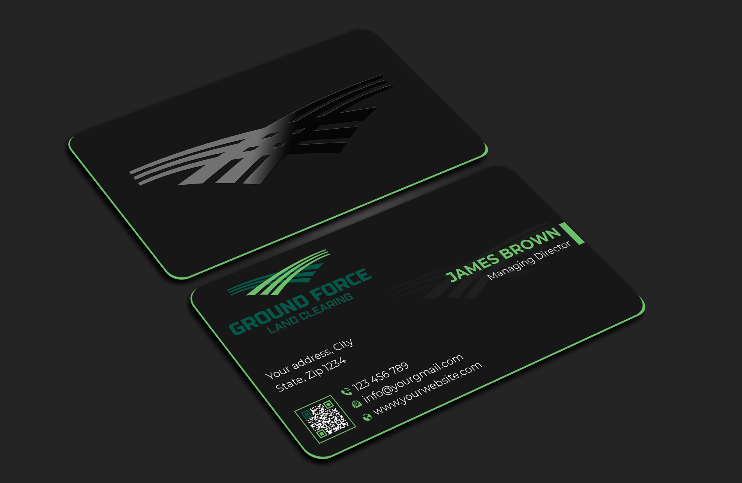 Business Card Design by Expert Bappy for Ground Force Land Clearing | Design #34354165