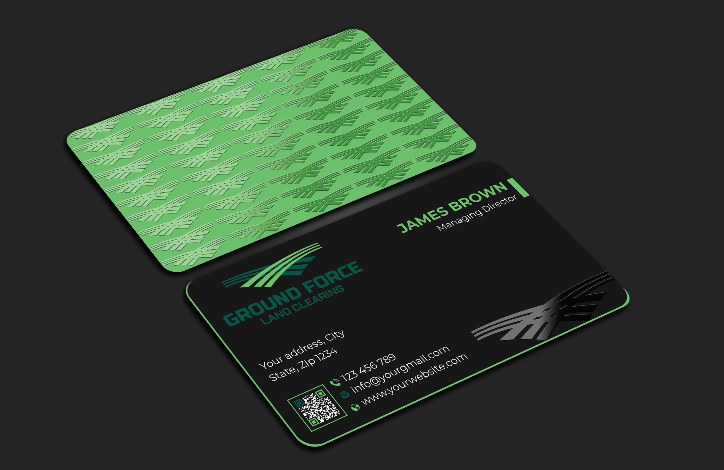 Business Card Design by Expert Bappy for Ground Force Land Clearing | Design #34354189