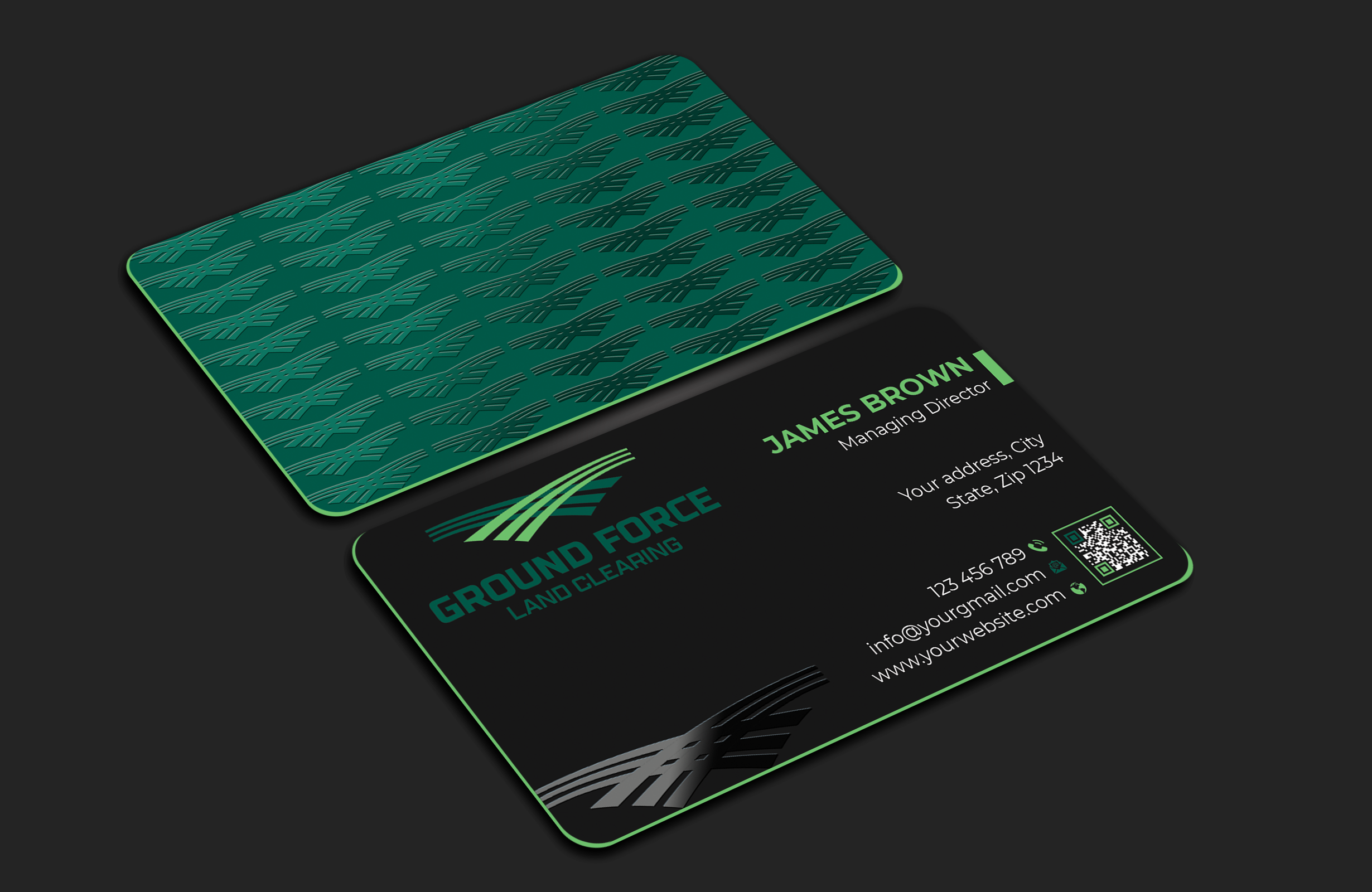 Business Card Design by Expert Bappy for Ground Force Land Clearing | Design #34354219