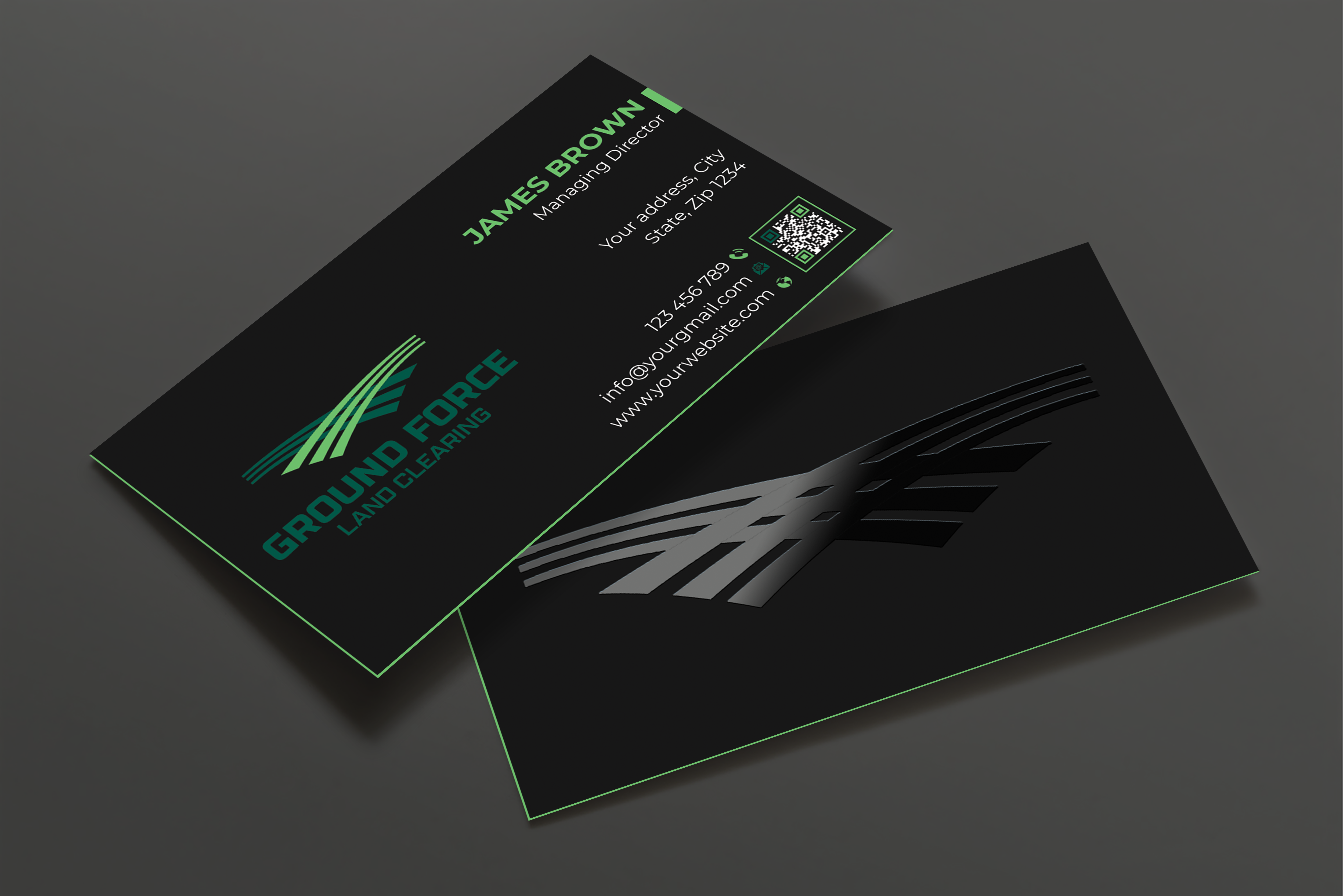 Business Card Design by Expert Bappy for Ground Force Land Clearing | Design #34354226