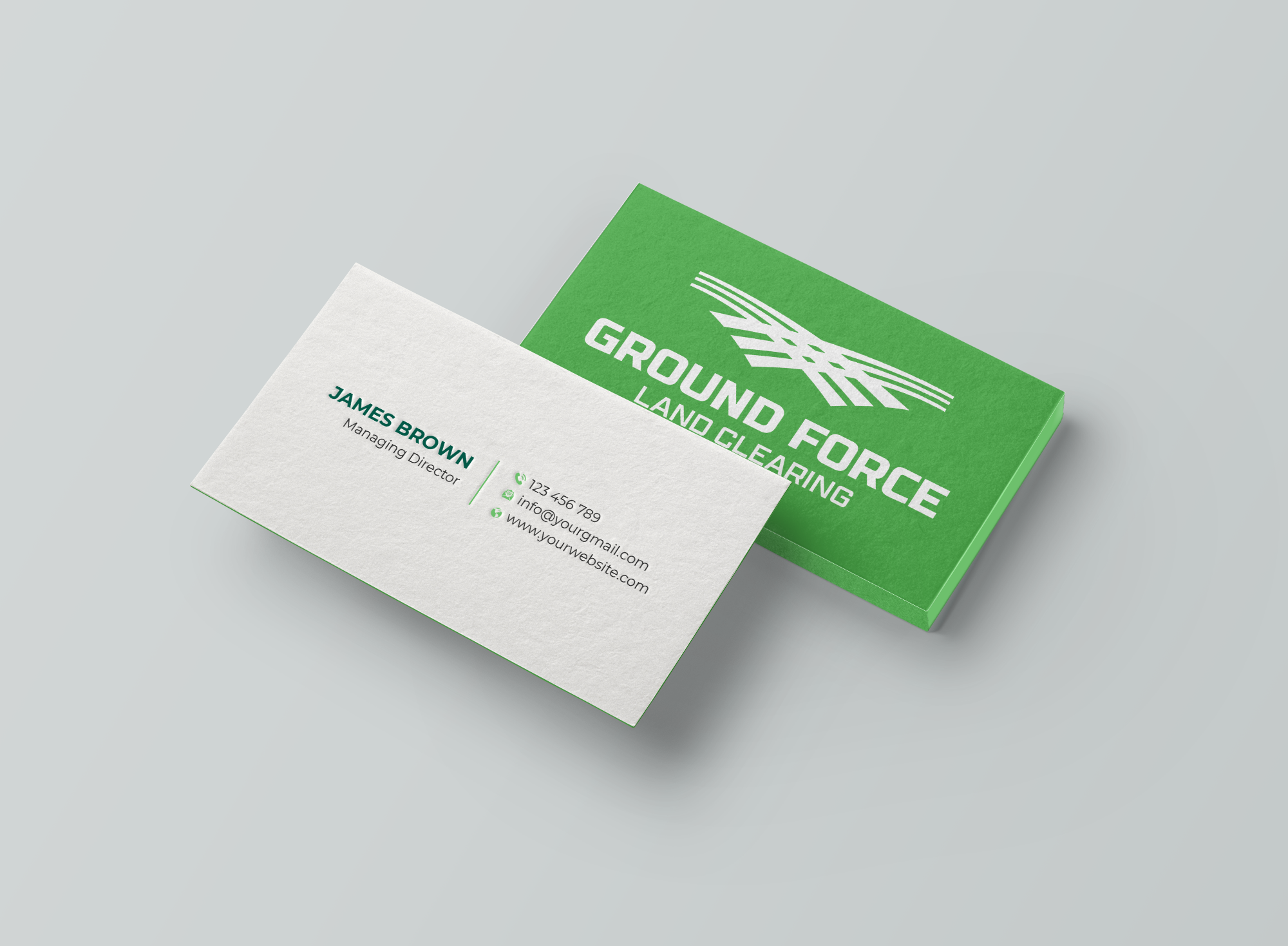 Business Card Design by Expert Bappy for Ground Force Land Clearing | Design #34354280