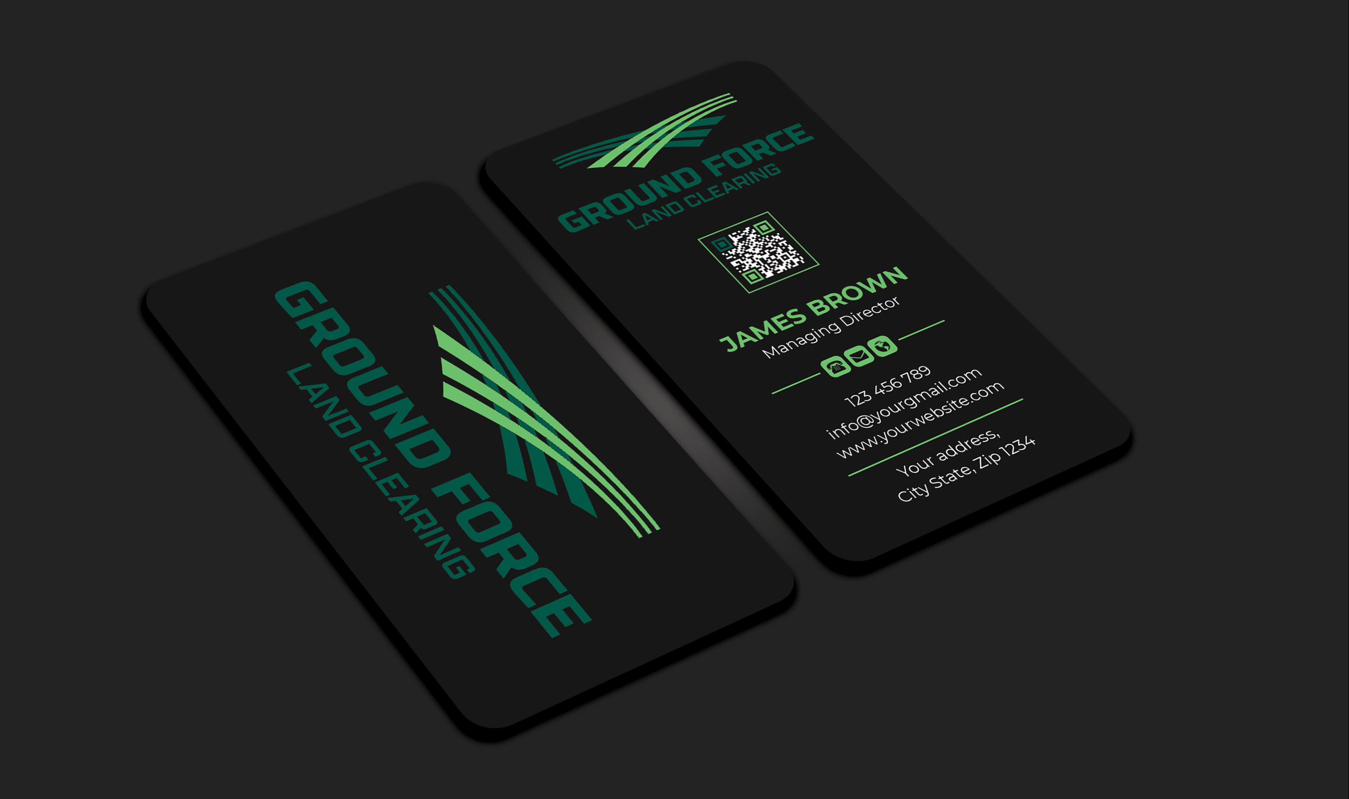Business Card Design by Expert Bappy for Ground Force Land Clearing | Design #34354467