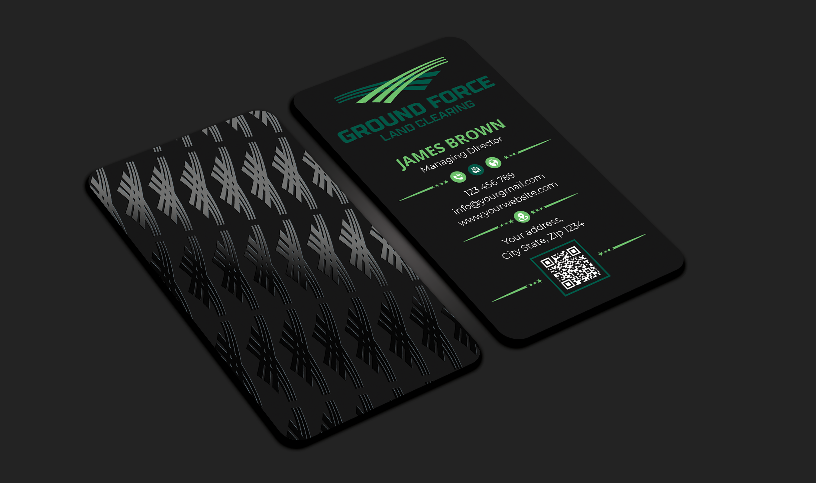 Business Card Design by Expert Bappy for Ground Force Land Clearing | Design #34355141