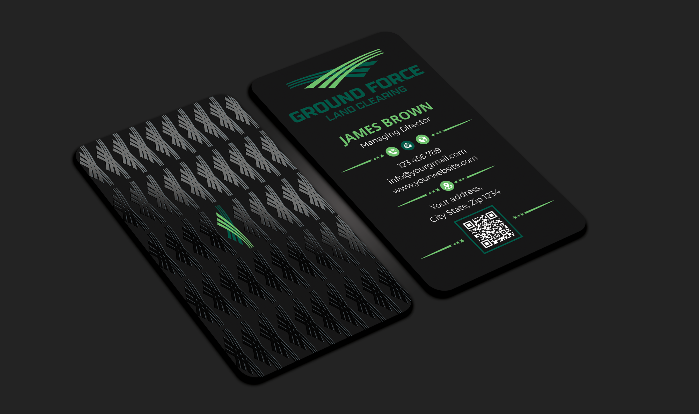 Business Card Design by Expert Bappy for Ground Force Land Clearing | Design #34355154