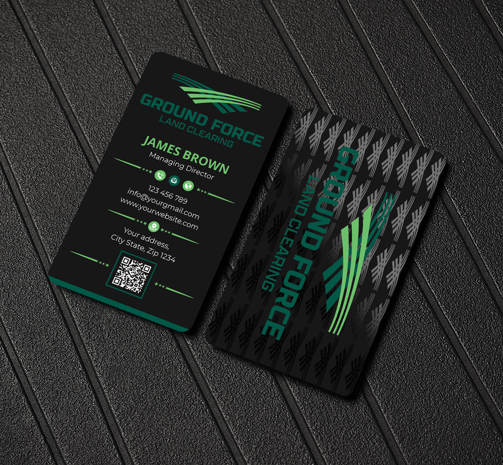 Business Card Design by Expert Bappy for Ground Force Land Clearing | Design #34355212